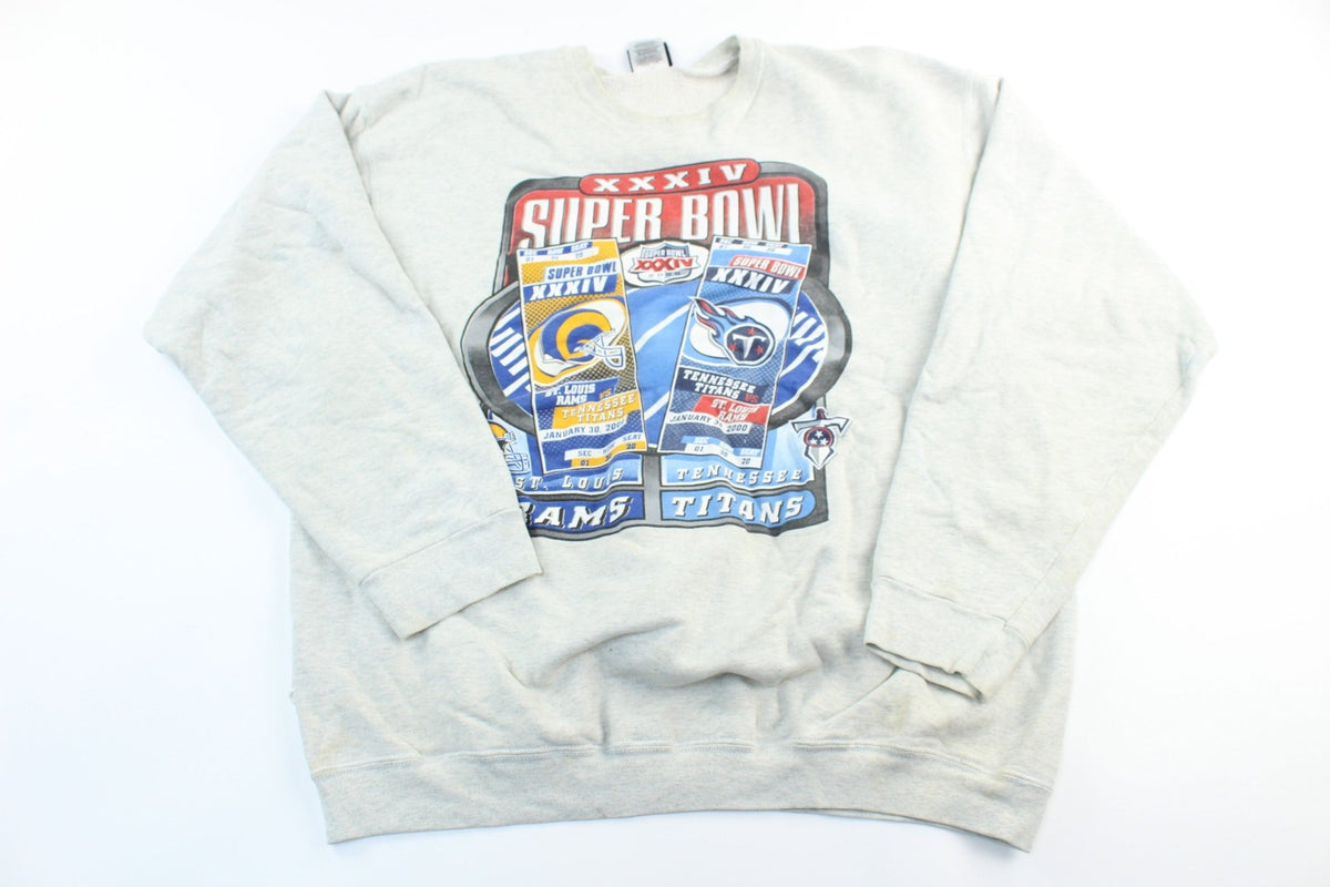 2000 Tennesse Titans Super Bowl XXXIV NFL Crewneck Sweatshirt Size