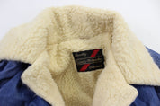 70's Sears Sportswear Denim Sherpa Jacket - ThriftedThreads.com