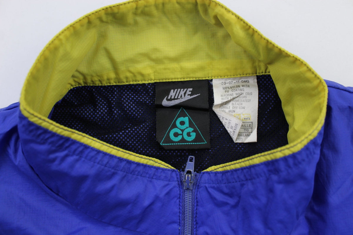 90's Nike ACG Blue, Olive Green & Yellow Jacket – ThriftedThreads.com