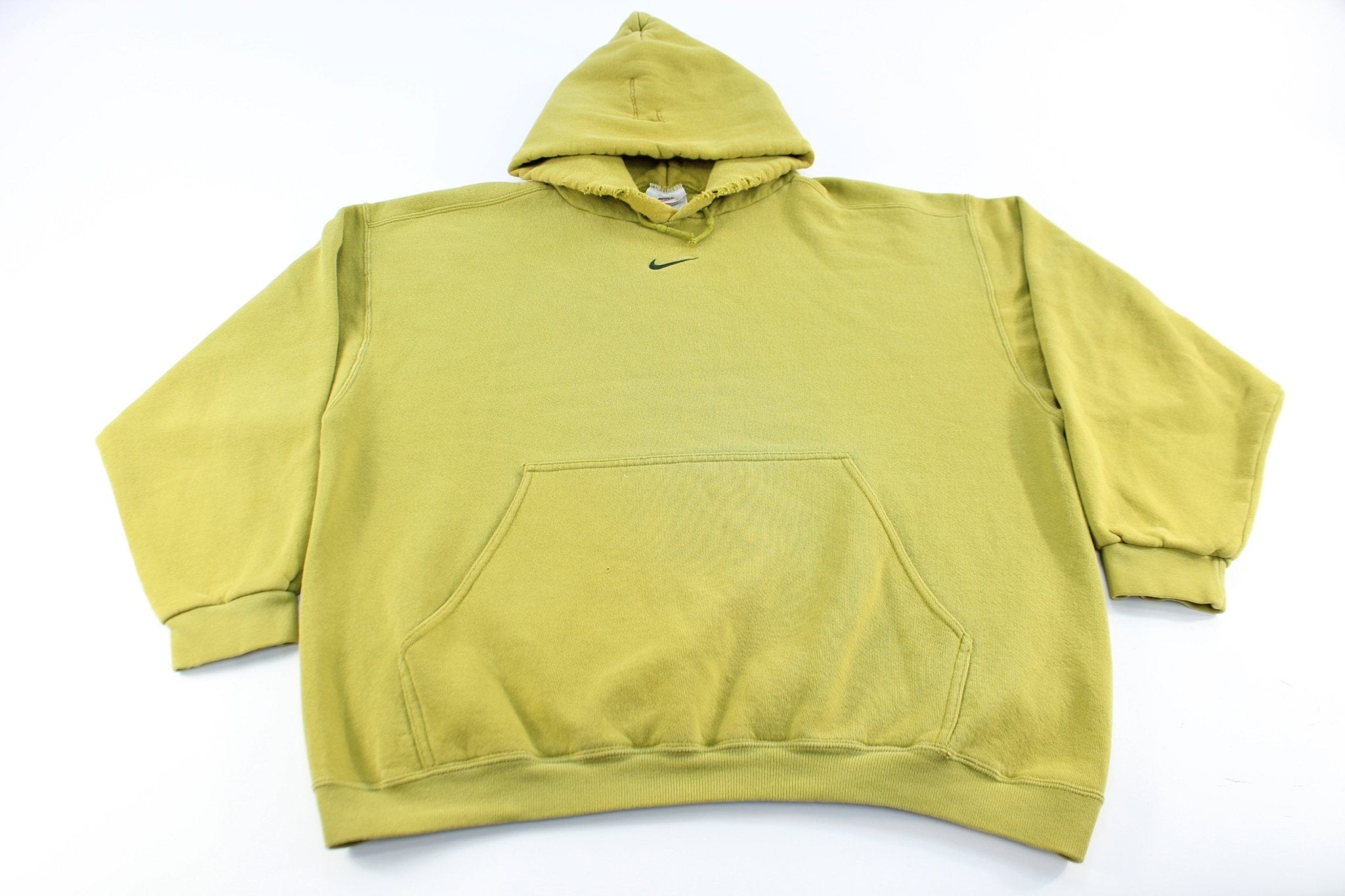 90's Nike Center Swoosh Green Embroidered Pullover Hoodie