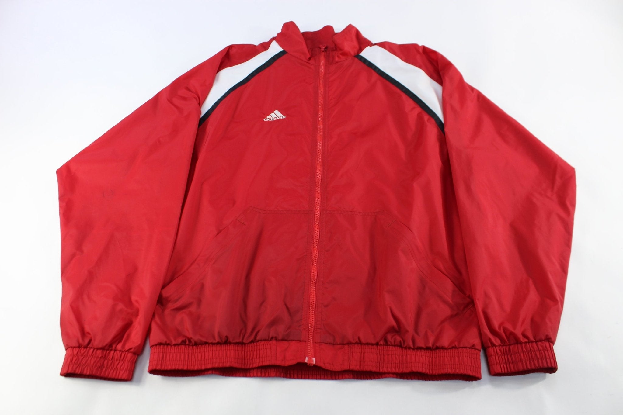 Adidas vintage windbreaker jacket red online