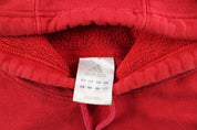 Adidas Embroidered Red Pullover Hoodie - ThriftedThreads.com