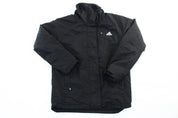 Adidas Logo Embroidered Black Zip Up Jacket - ThriftedThreads.com