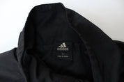 Adidas Logo Embroidered Black Zip Up Jacket - ThriftedThreads.com