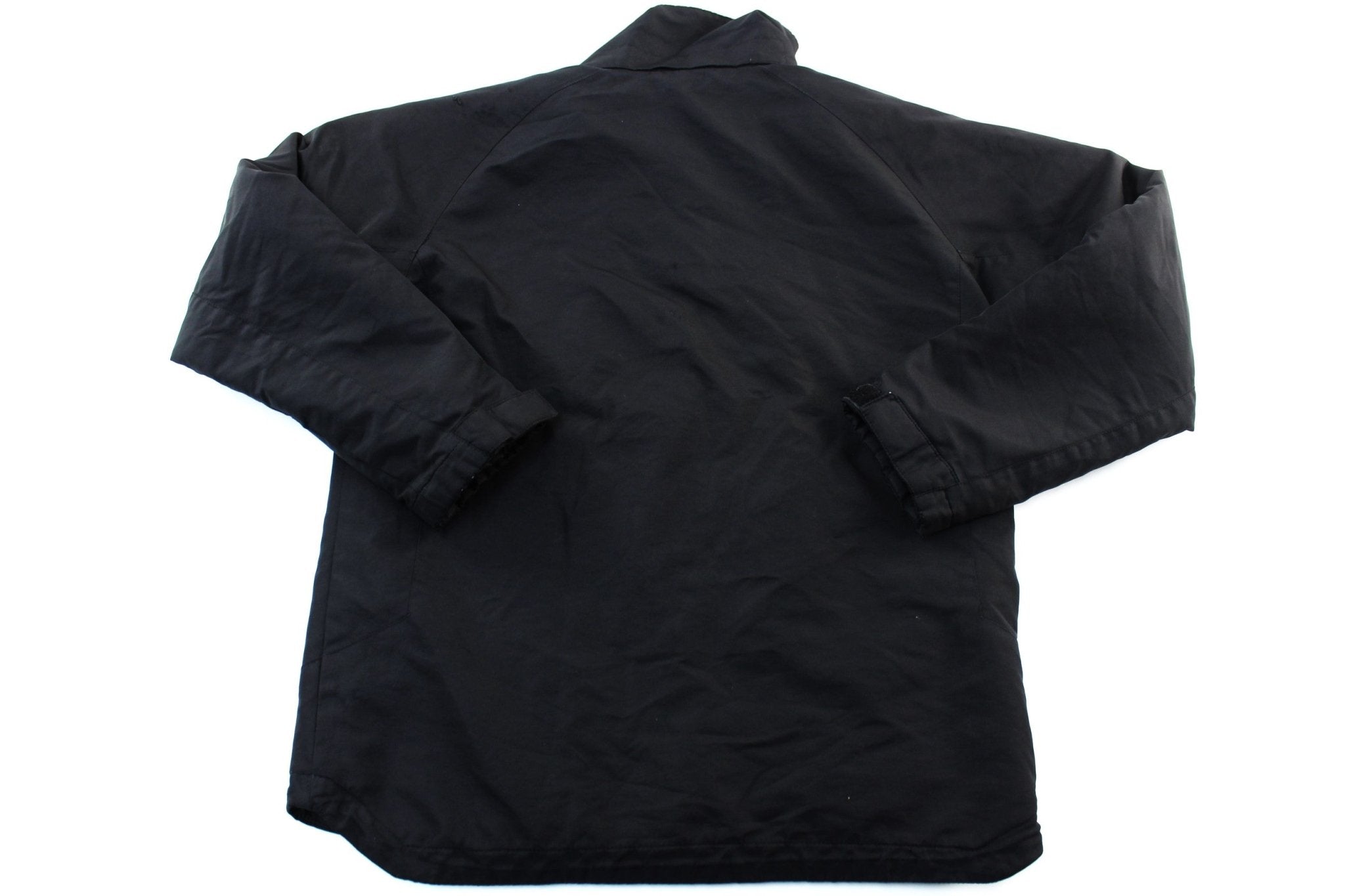 Adidas Logo Embroidered Black Zip Up Jacket - ThriftedThreads.com