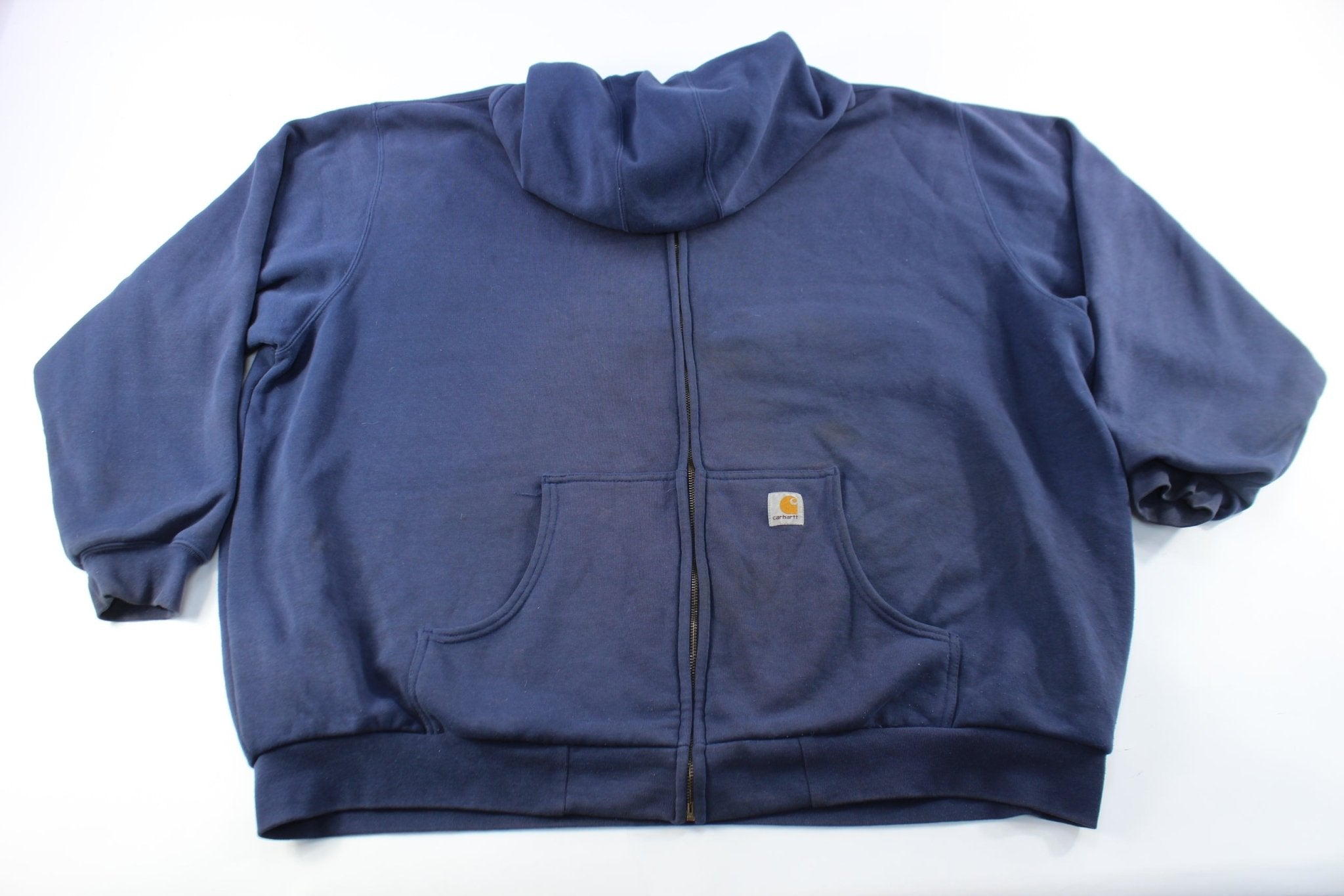 【送料&関税込】Carhartt Logo Patch Zip-up Gilet Carhartt Logo Patch Navy Blue Thermal Zip Up Jacket