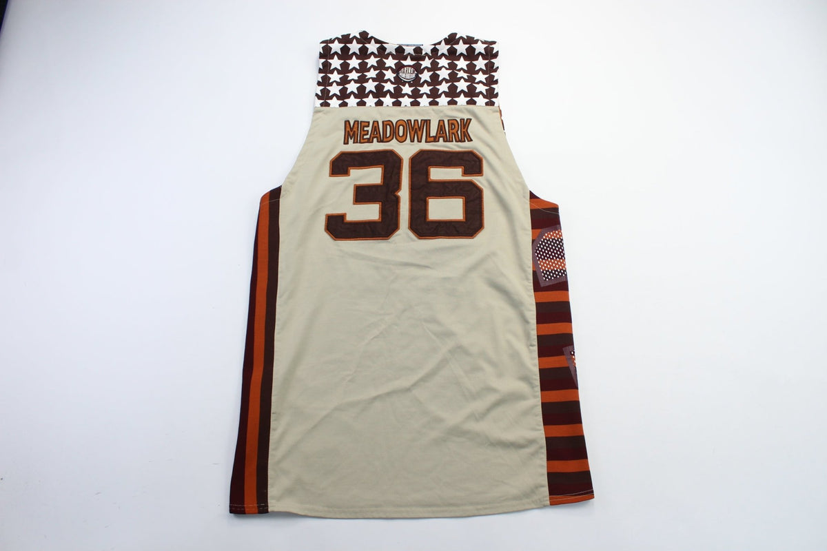 Harlem Globetrotters Basketball Brown Jersey Large Platinum Fubu Limited