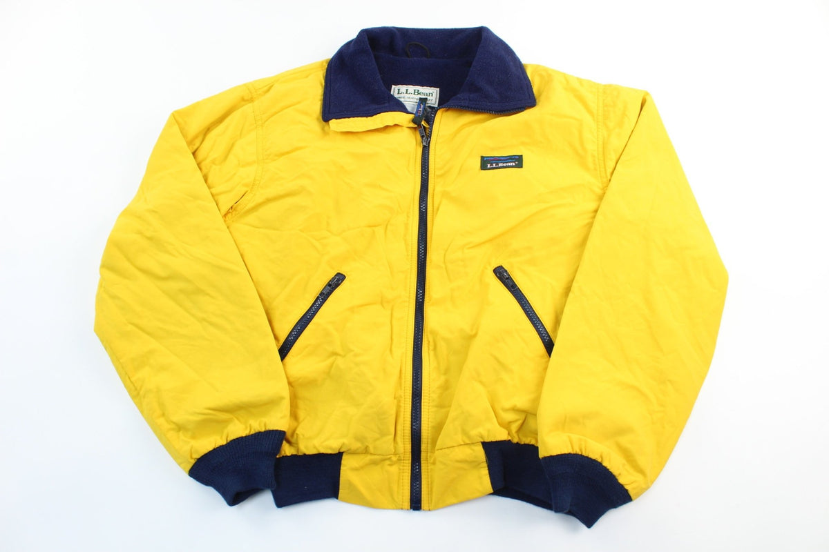 L.L. Bean Yellow Fleece Lined Zip Up Jacket – ThriftedThreads.com