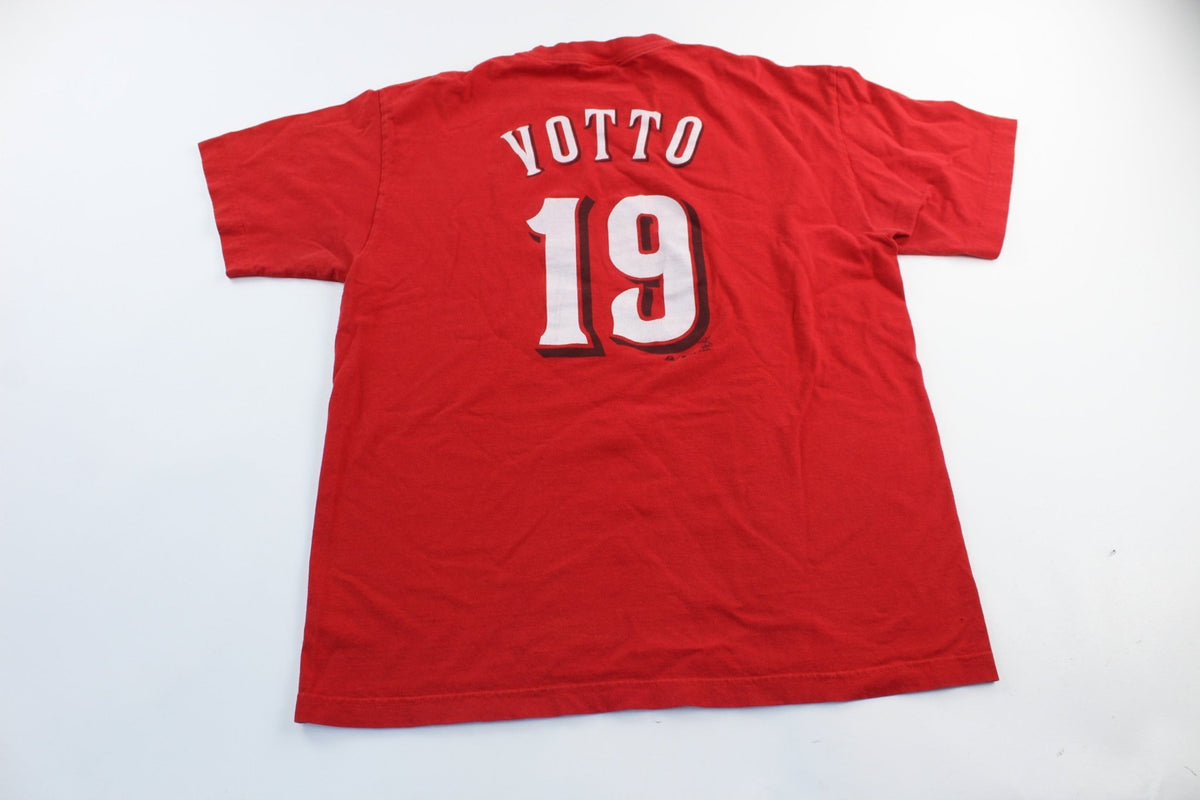 Majestic Cincinnati Reds Joey Votto 19 Jersey Youth Size Large