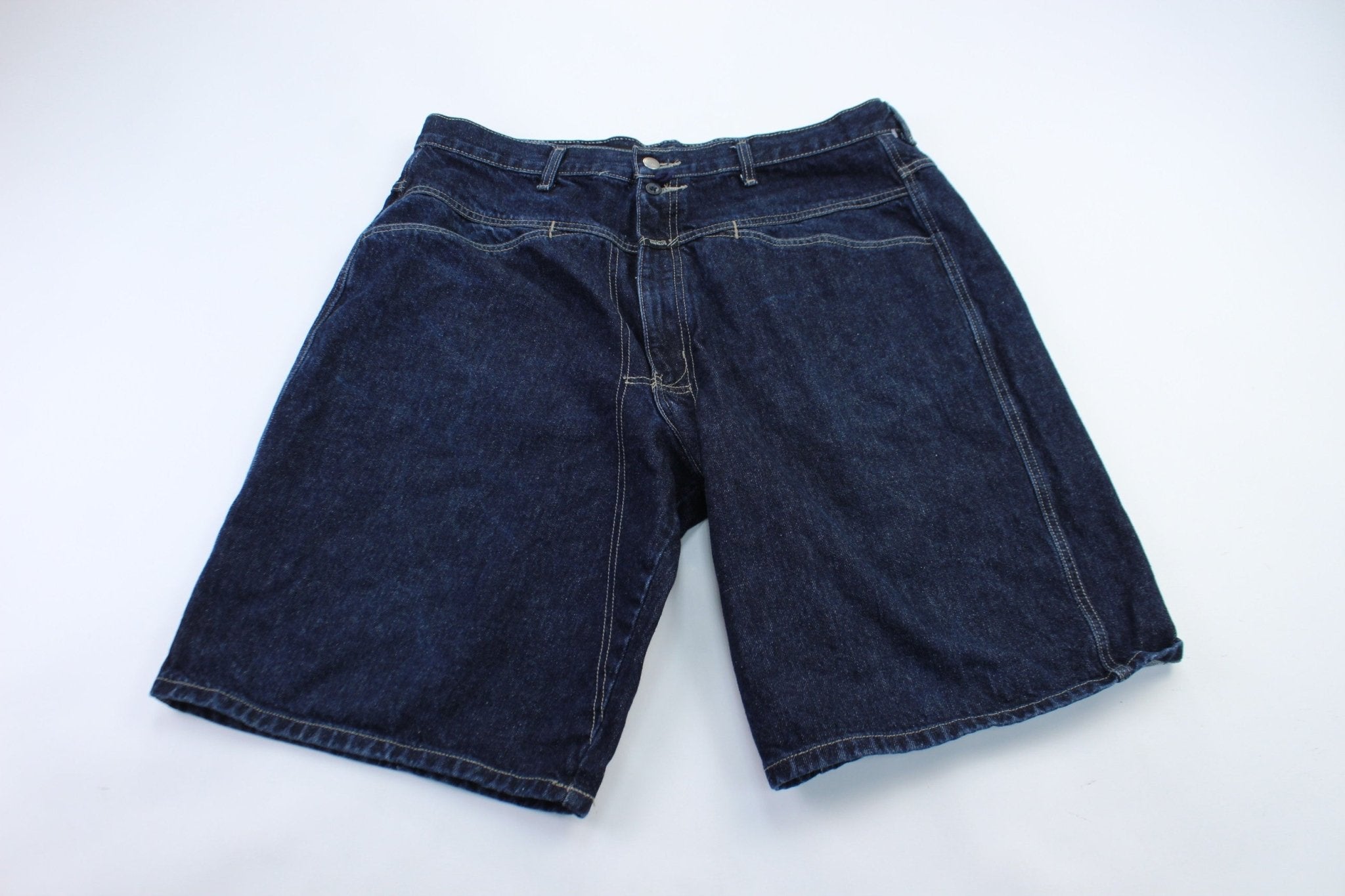 Marithe Francois Girbaud Dark Denim Shorts – ThriftedThreads.com