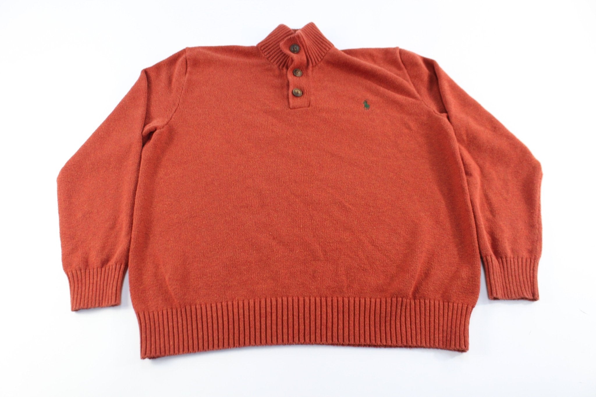 Vintage 90s ORANGE SWEATER PULLOVER RALPH newest LAUREN POLO LARGE