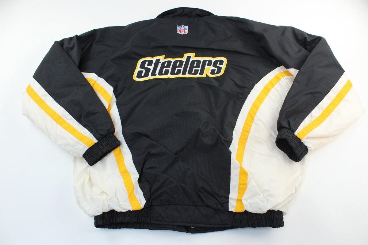 Used Thrift Steelers Jacket, Yellow, Medium