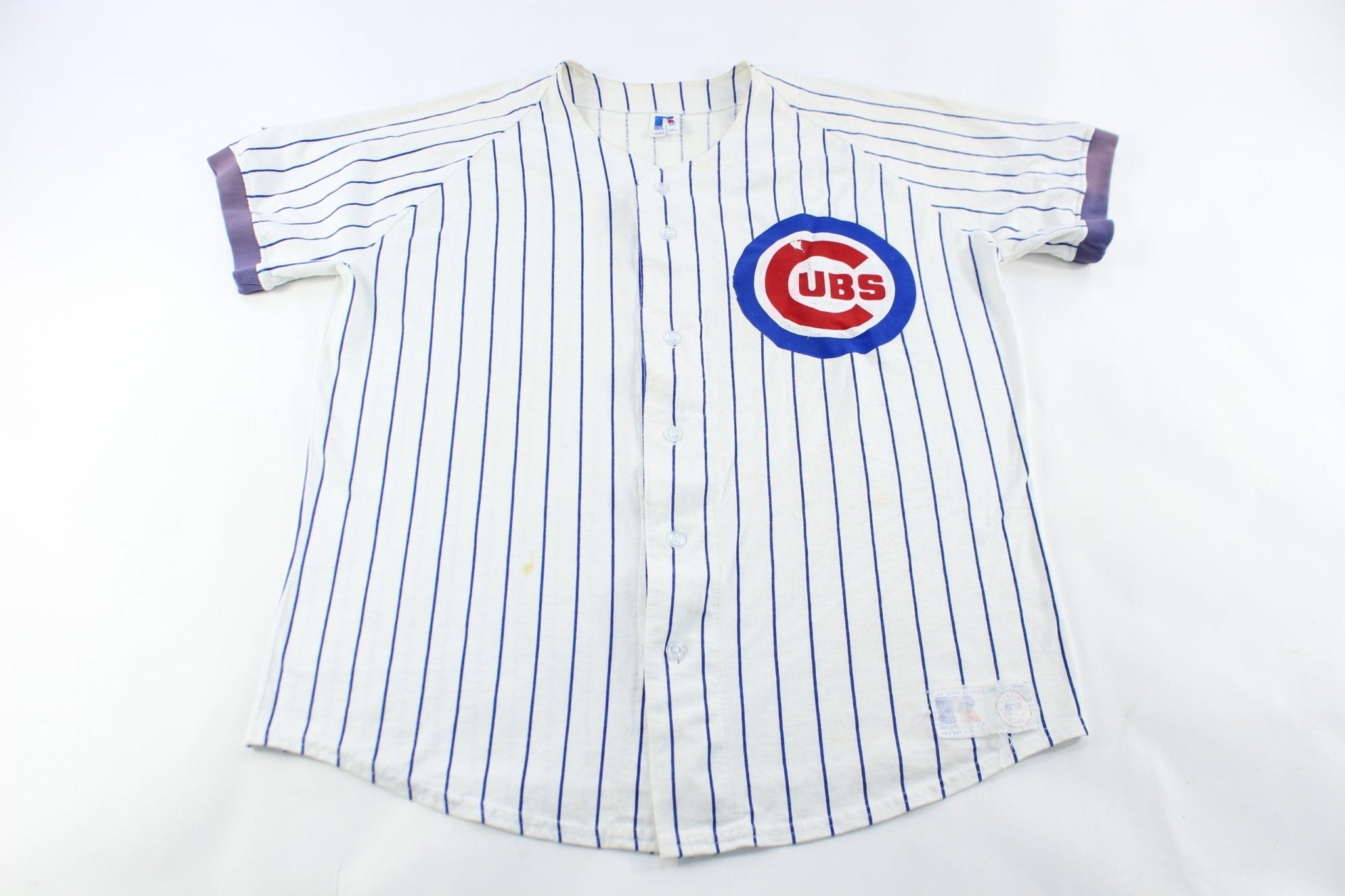 Russell Athletic Chicago Cubs Pinstripe Jersey ThriftedThreads