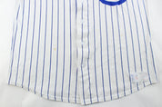 Russell Athletic Chicago Cubs Pinstripe Jersey - ThriftedThreads.com