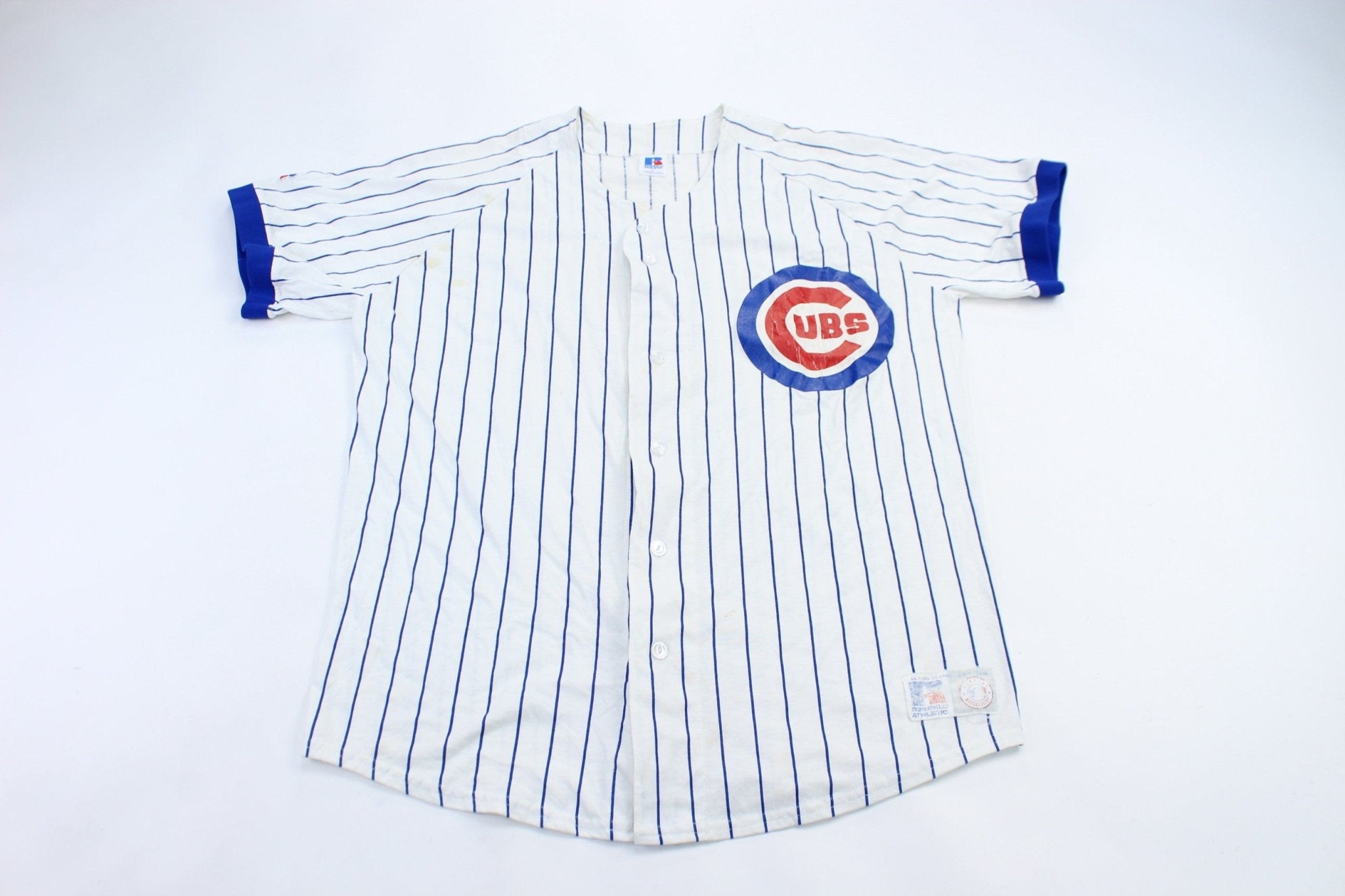 Cubs pinstripe jersey on sale