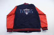 Titans Football Club Orange & Navy Blue Varsity Embroidered Jacket - ThriftedThreads.com