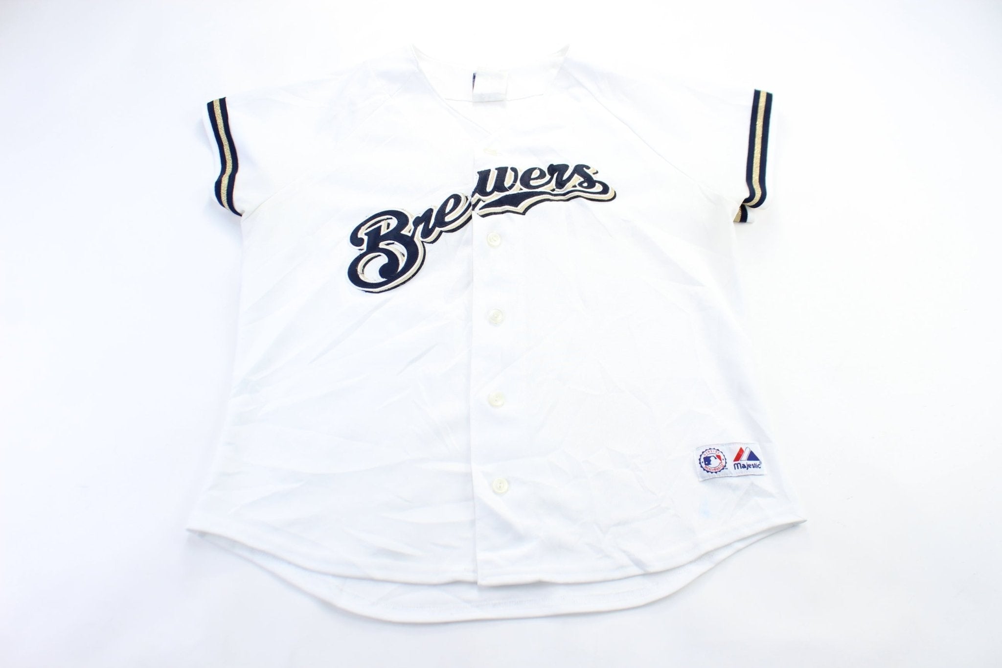 Women's Majestic Milwaukee Brewers Jersey - ThriftedThreads.com