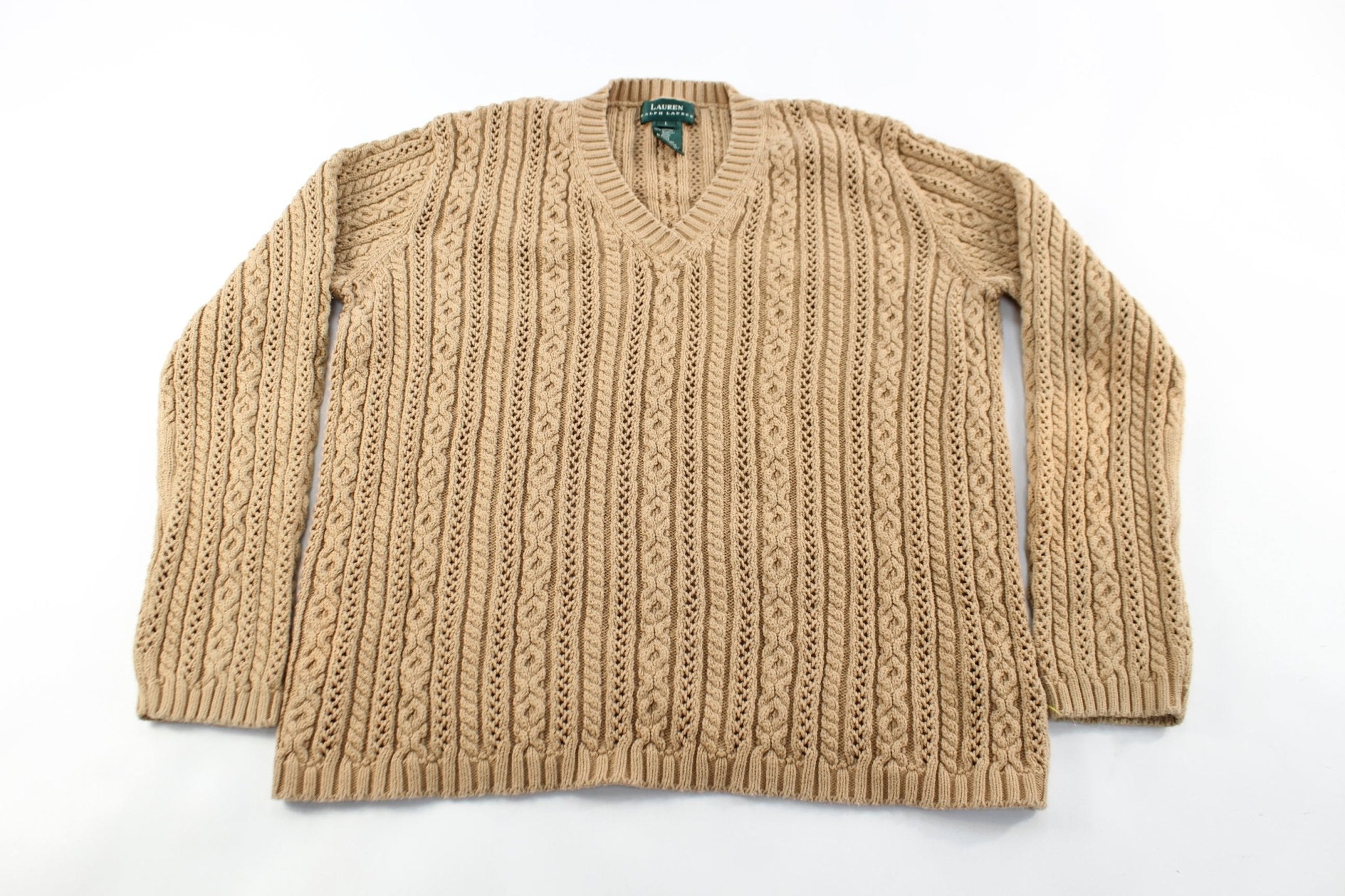 Women's Ralph Lauren Tan Knitted Sweater