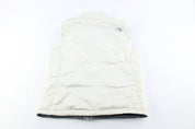 Women's The North Face 550 White Puffer Zip Up Vest - ThriftedThreads.com