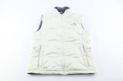 Women's The North Face 550 White Puffer Zip Up Vest - ThriftedThreads.com