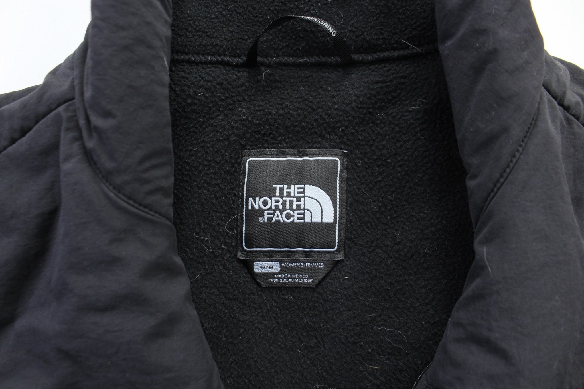 Women's The North Face Embroidered Logo Black Zip Up Jacket - ThriftedThreads.com