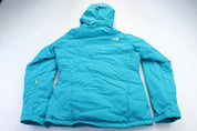 Women's The North Face Embroidered Logo Teal Zip Up Jacket - ThriftedThreads.com