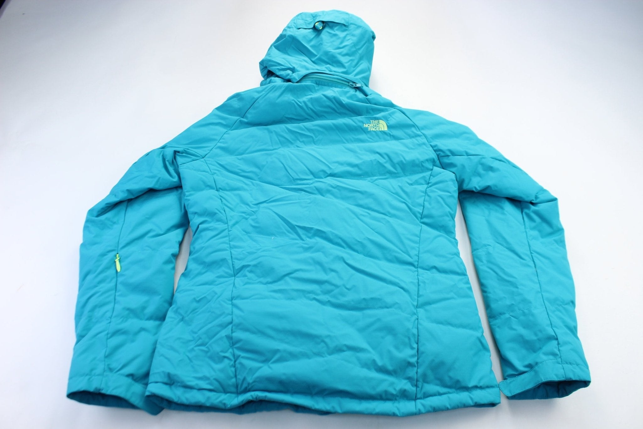 Women's The North Face Embroidered Logo Teal Zip Up Jacket - ThriftedThreads.com
