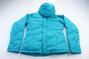 Women's The North Face Embroidered Logo Teal Zip Up Jacket - ThriftedThreads.com