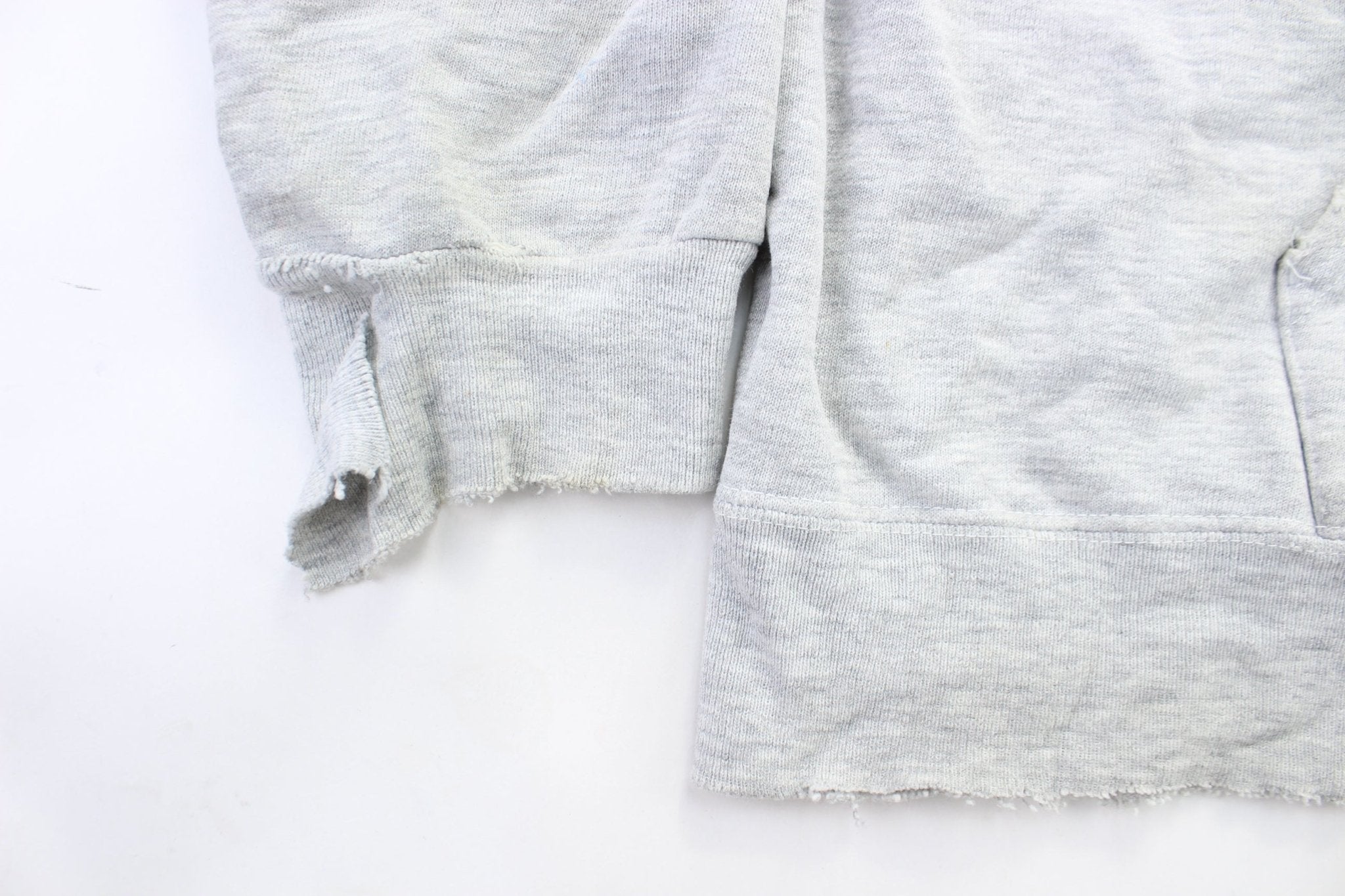 Youth Champion Embroidered Logo Grey Zip Up Jacket - ThriftedThreads.com