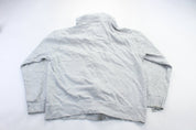 Youth Champion Embroidered Logo Grey Zip Up Jacket - ThriftedThreads.com