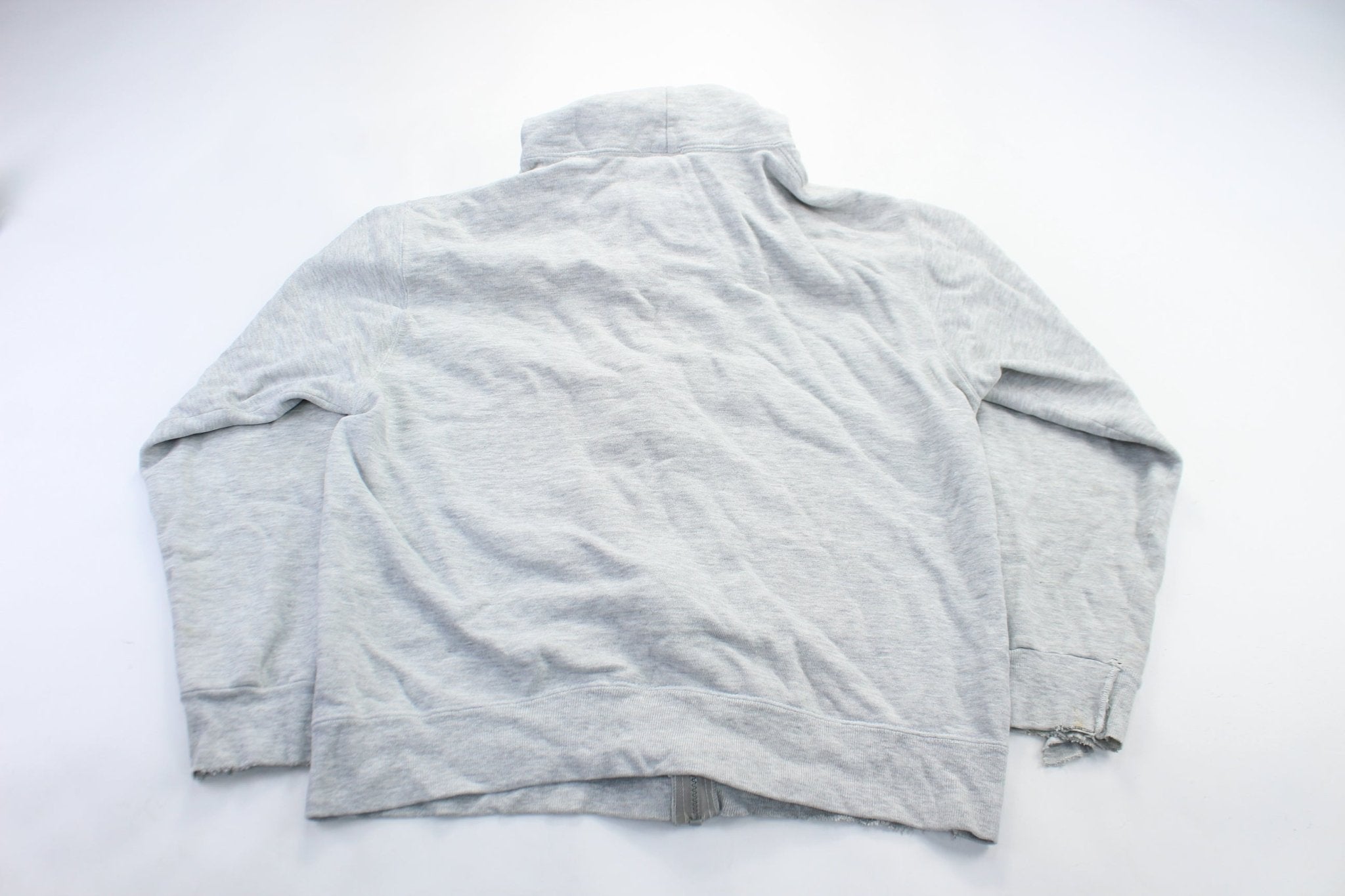 Youth Champion Embroidered Logo Grey Zip Up Jacket - ThriftedThreads.com