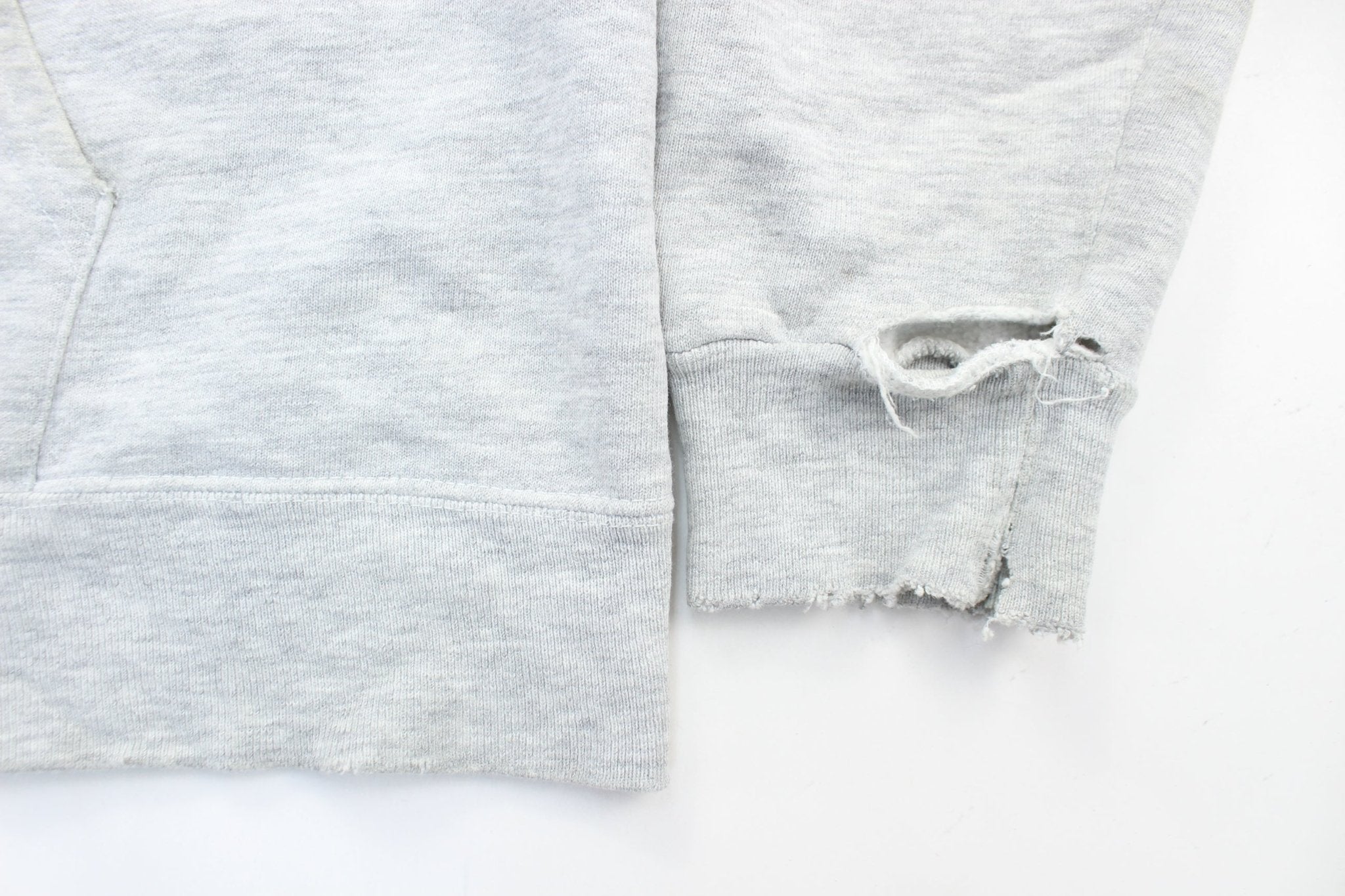 Youth Champion Embroidered Logo Grey Zip Up Jacket - ThriftedThreads.com