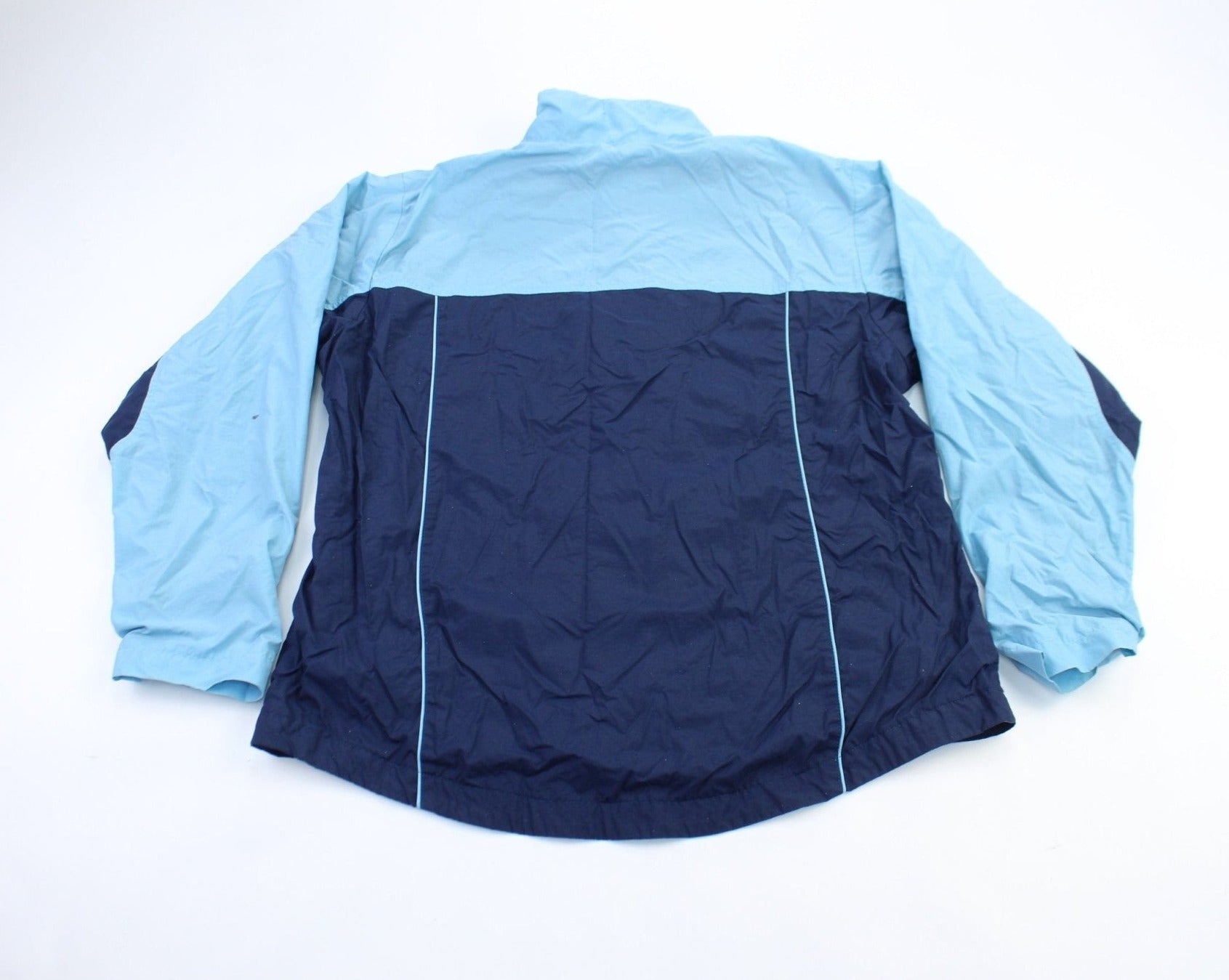Youth Nike Embroidered Logo Light Blue & Navy Blue Jacket - ThriftedThreads.com