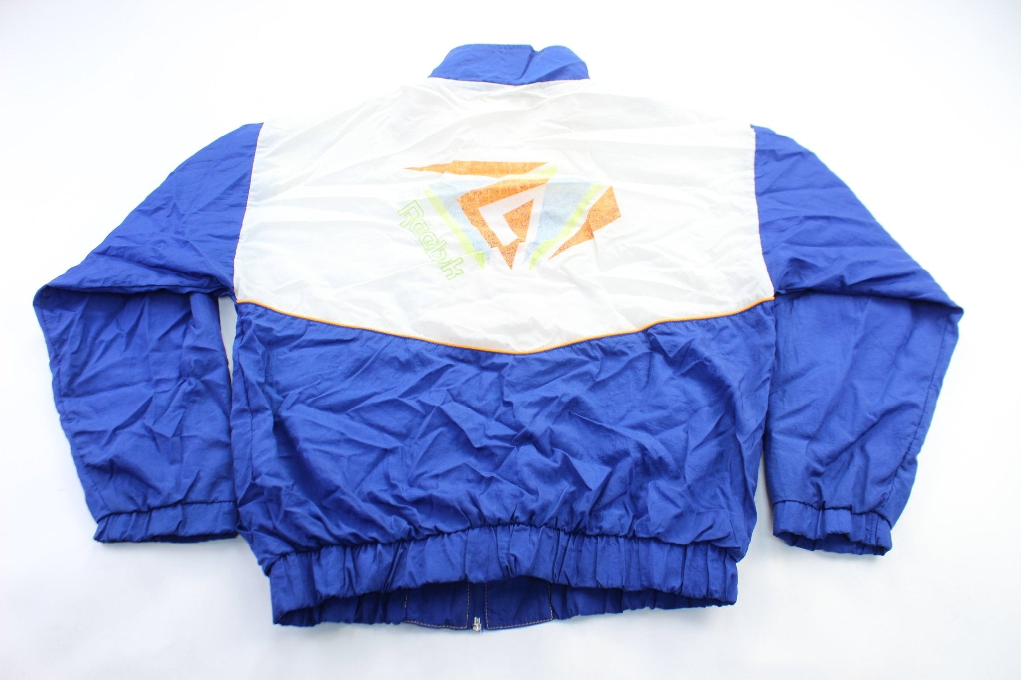 Youth Reebok Embroidered Logo Blue Zip Up Jacket - ThriftedThreads.com