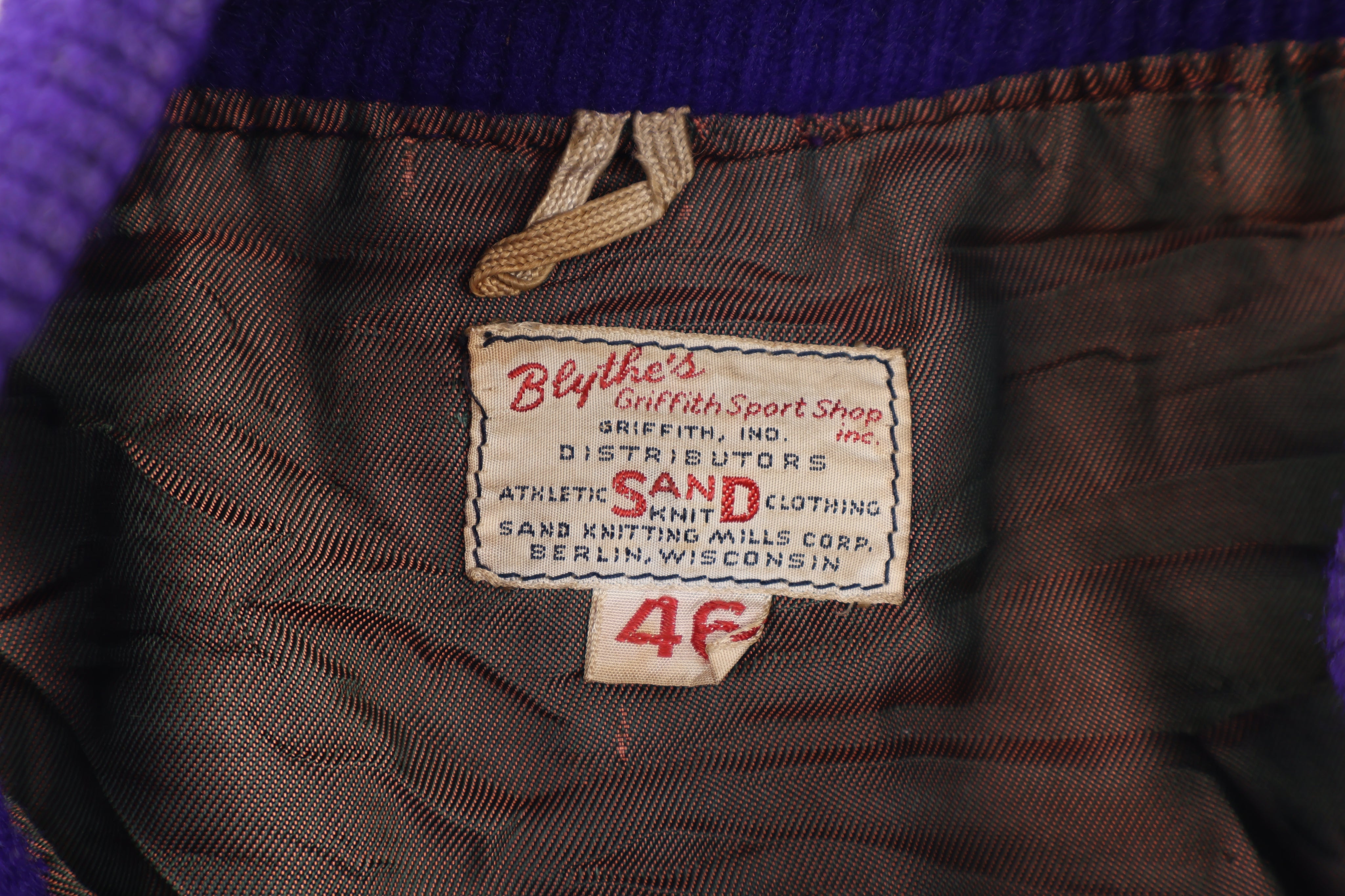 1966 Purple & Grey Varsity Bomber Jacket - Jacket - Thrifted Threads