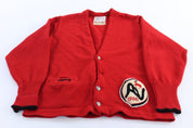 1966 Whiting Letterman Varsity Cardigan Sweater - Sweater - Thrifted Threads
