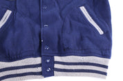 1968 Kent Blue & Grey Varsity Bomber Jacket - Jacket - Thrifted Threads