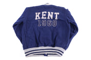1968 Kent Blue & Grey Varsity Bomber Jacket - Jacket - Thrifted Threads