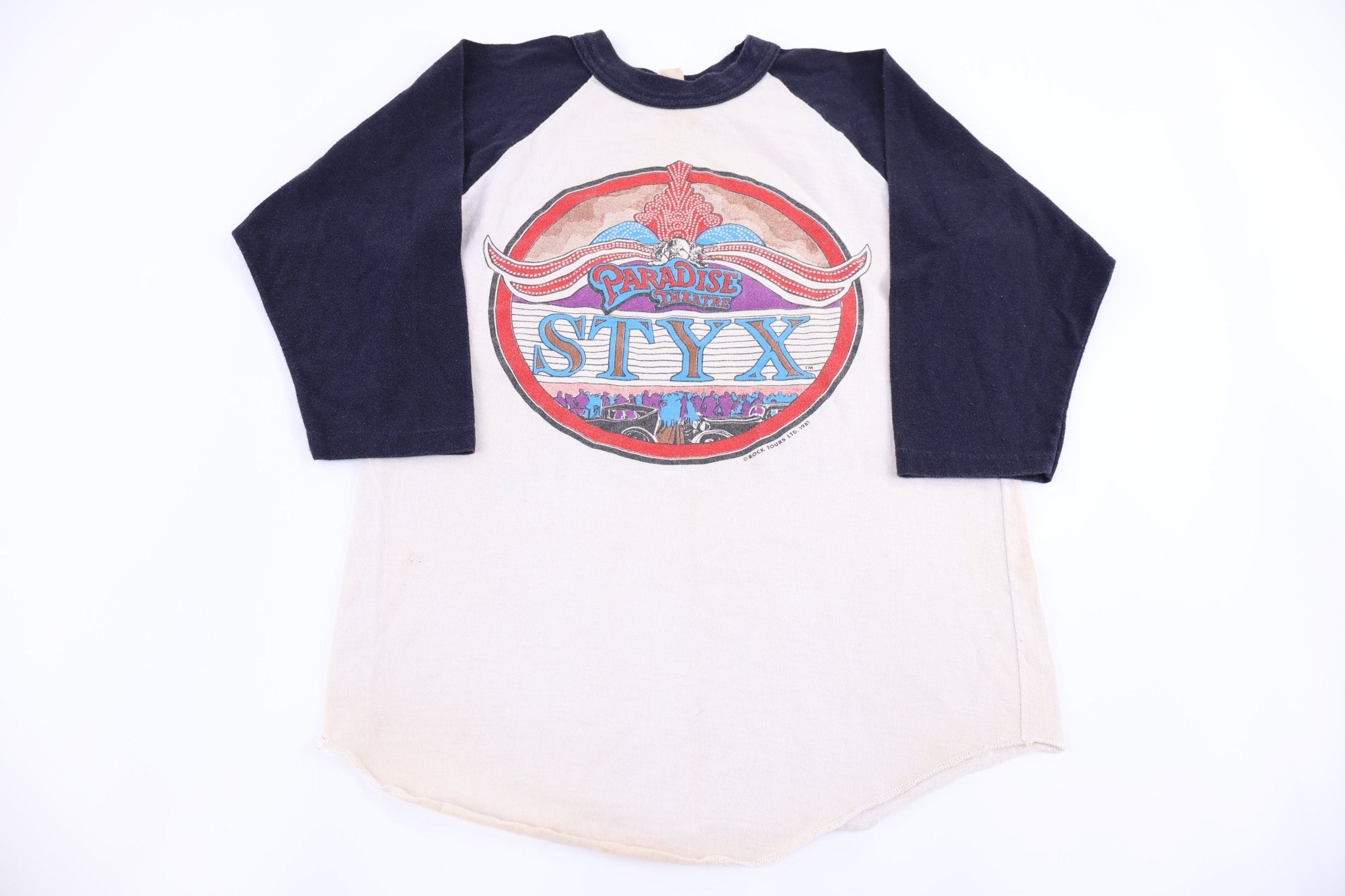 1981 Styx Paradise Theatre Show Raglan T-shirt - Shirts & Tops - Thrifted Threads
