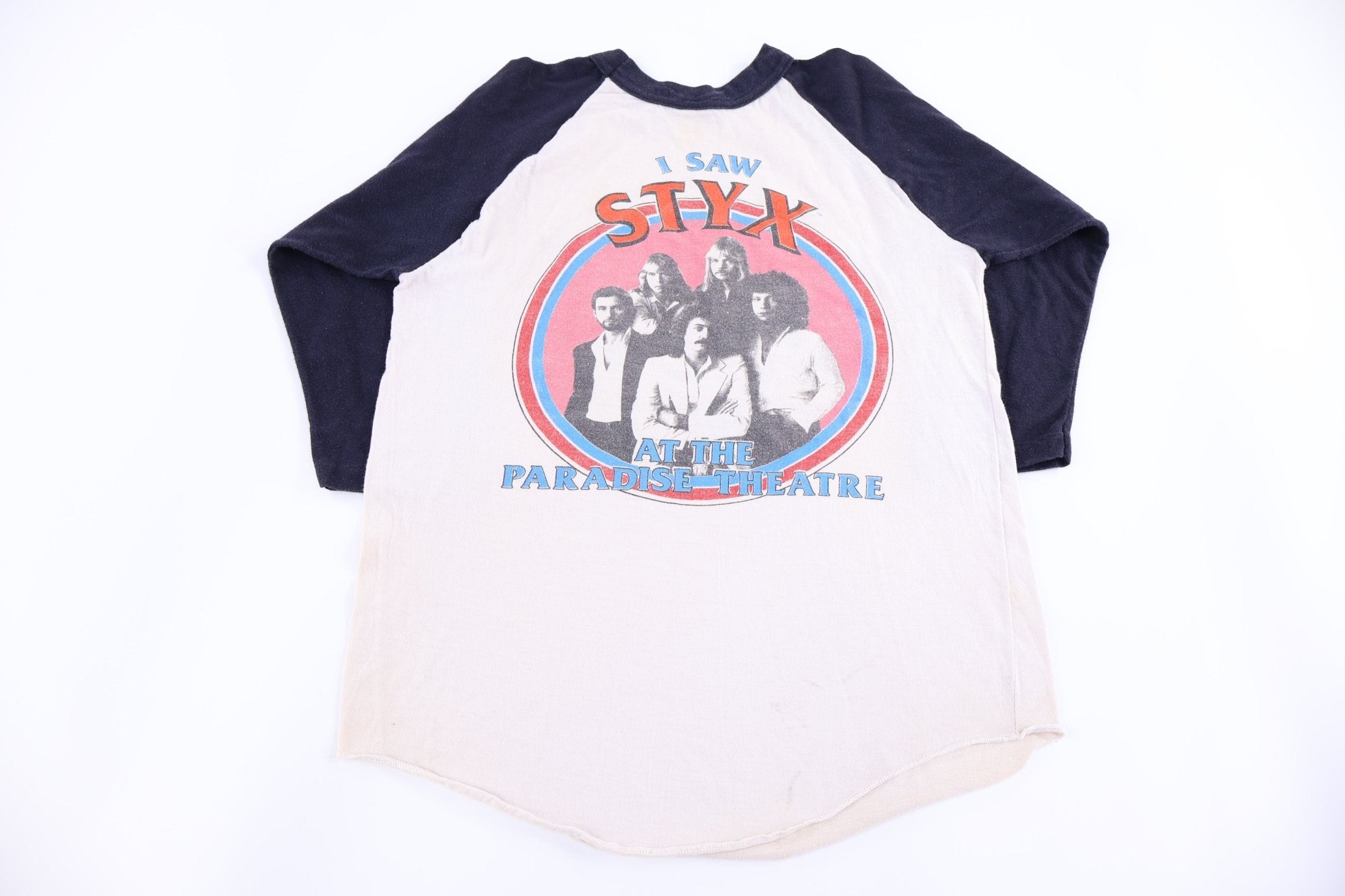 1981 Styx Paradise Theatre Show Raglan T-shirt - Shirts & Tops - Thrifted Threads