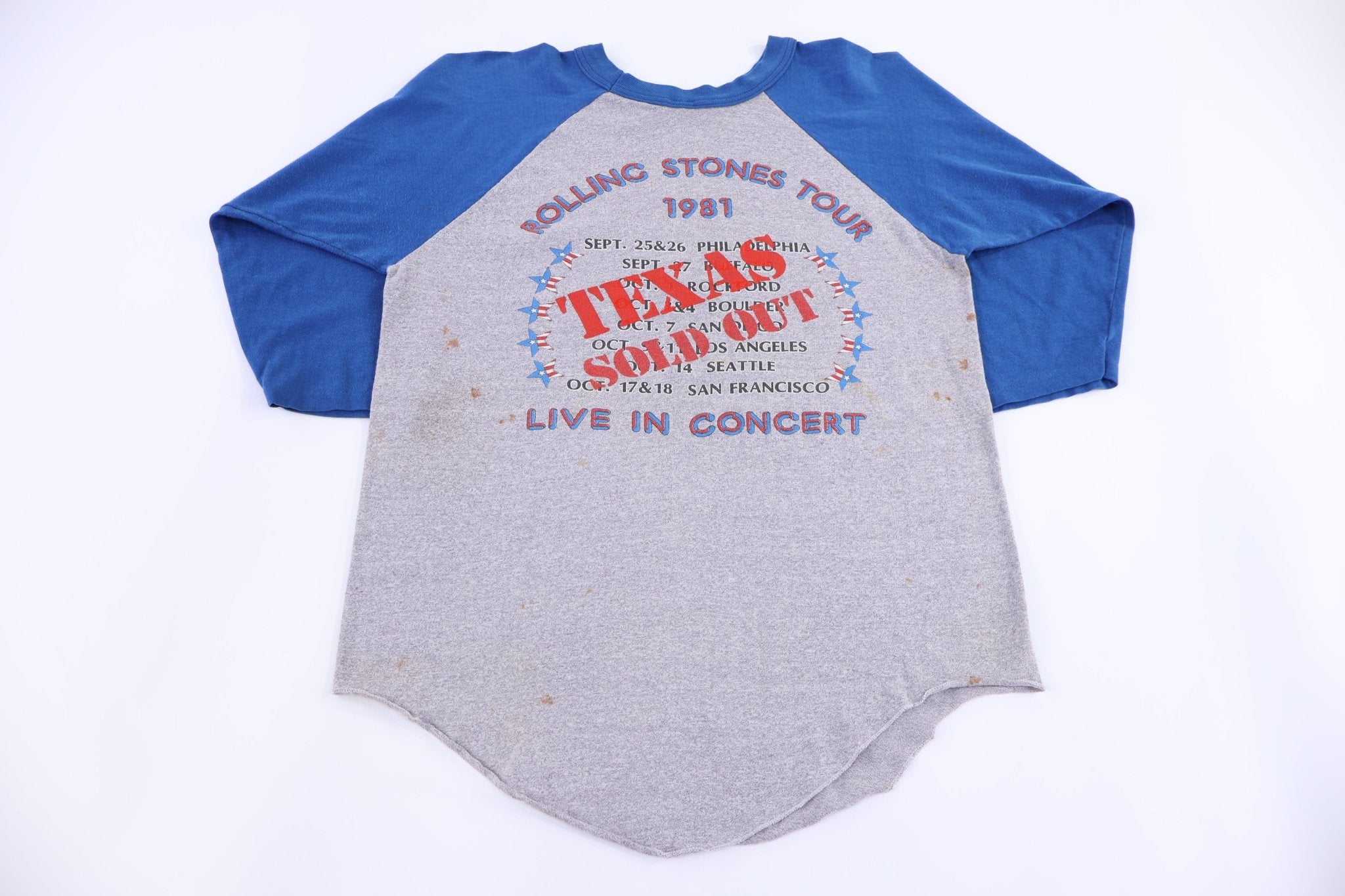1981 The Rolling Stones Raglan T-shirt - Shirts & Tops - Thrifted Threads