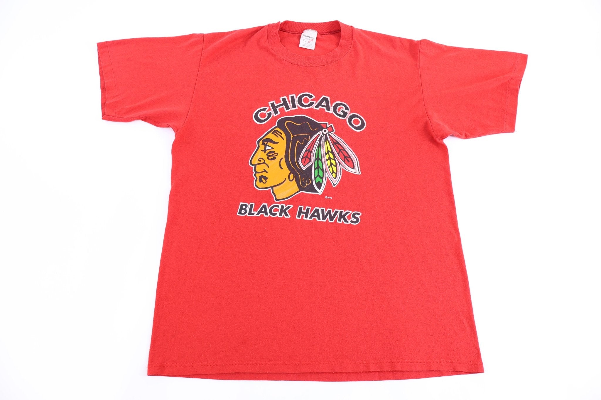 1982 Chicago Blackhawks Hockey T-shirt - Shirts & Tops - Thrifted Threads
