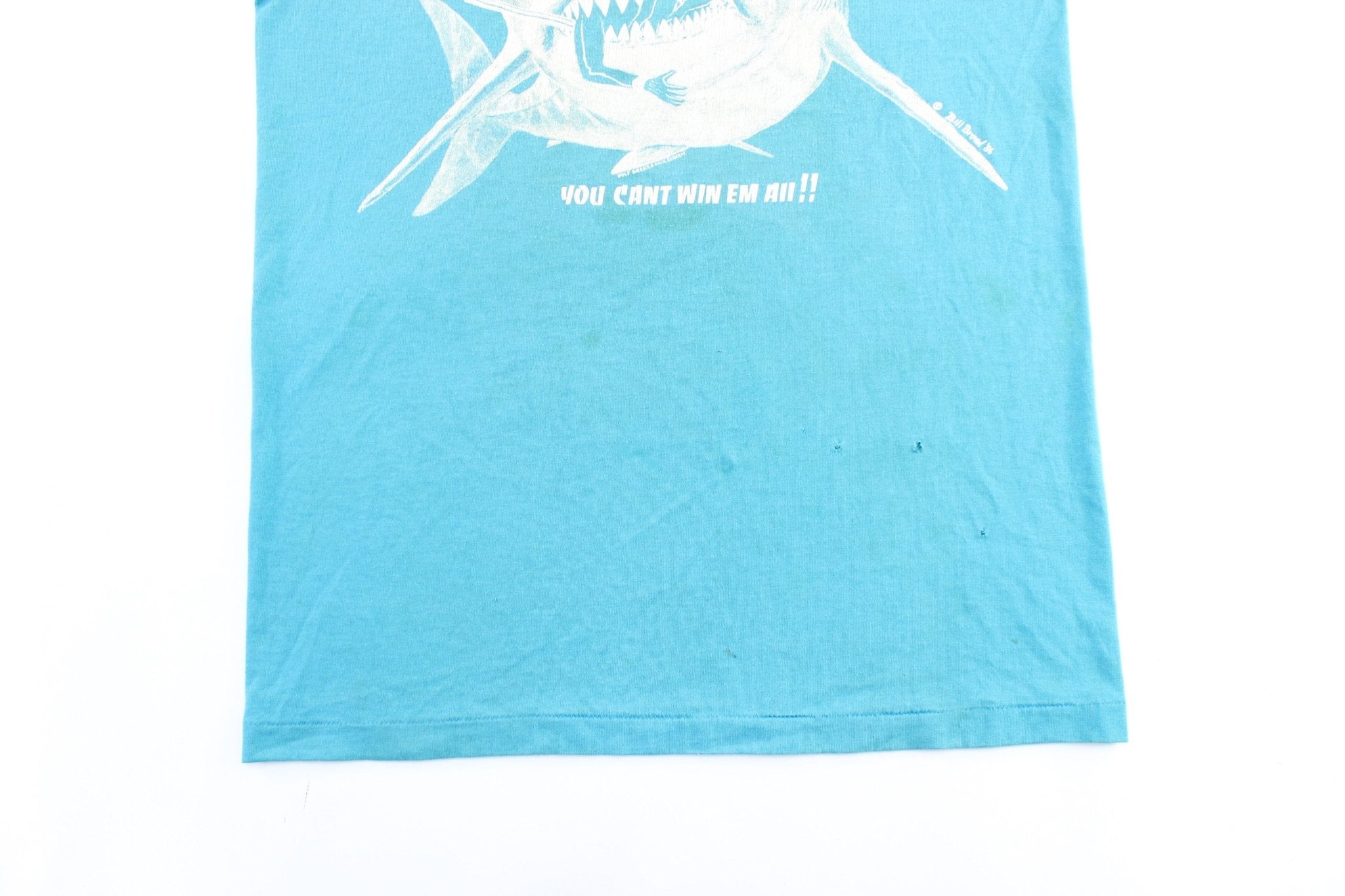 1986 Ft. Walton Beach, Florida Shark Graphic T-Shirt - ThriftedThreads.com