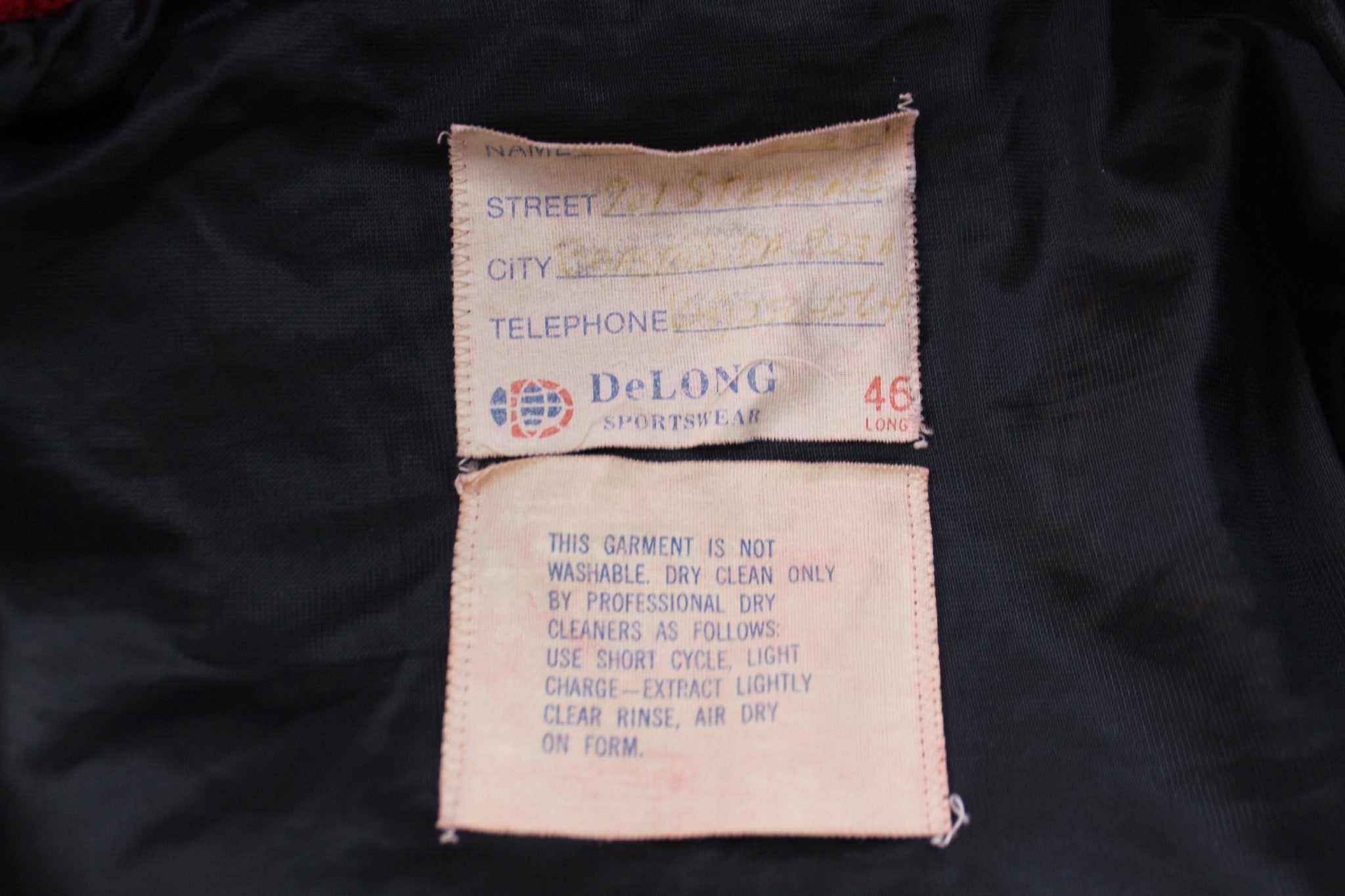 1986 Red & Cream Embroidered Letterman Varsity Jacket - ThriftedThreads.com