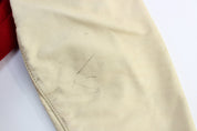 1986 Red & Cream Embroidered Letterman Varsity Jacket - ThriftedThreads.com