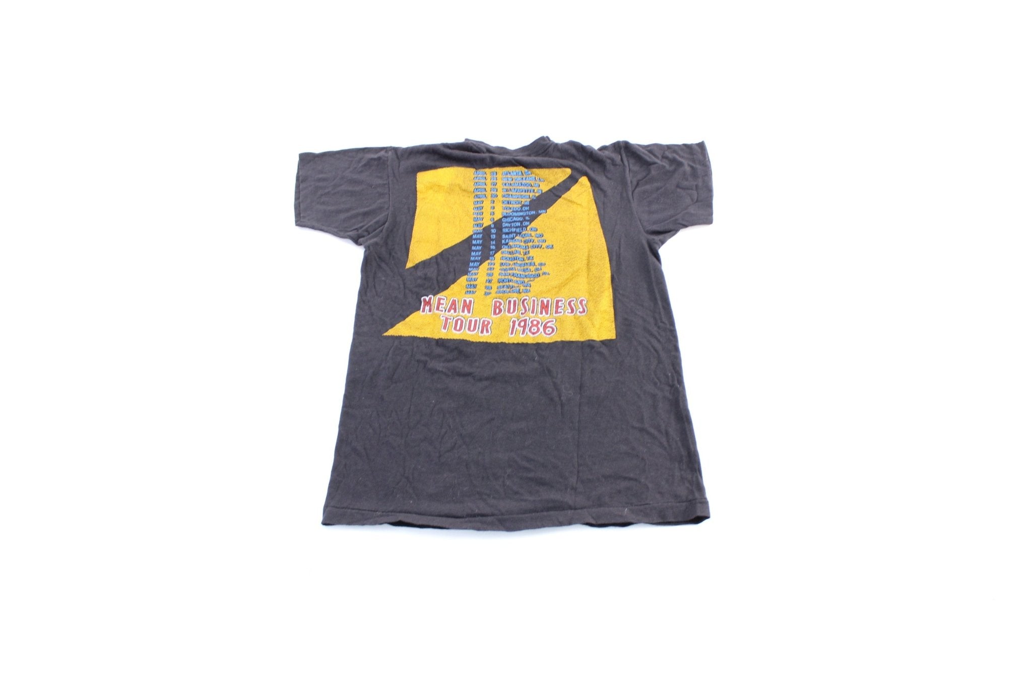 1986 The Firm Mean Business Tour T-Shirt - ThriftedThreads.com