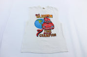 1987 Bob Glidden 7 Time World Champion Graphic Tank Top - Jerseys/Tanks - Thrifted Threads
