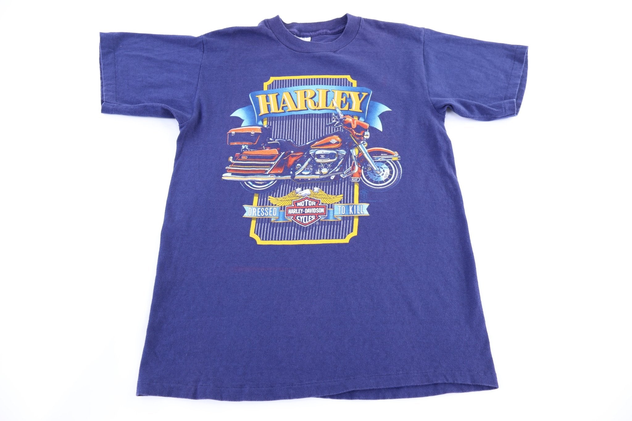 1987 Harley Davidson Motorcycles Dressed to Kill T-shirt - Shirts & Tops - Thrifted Threads