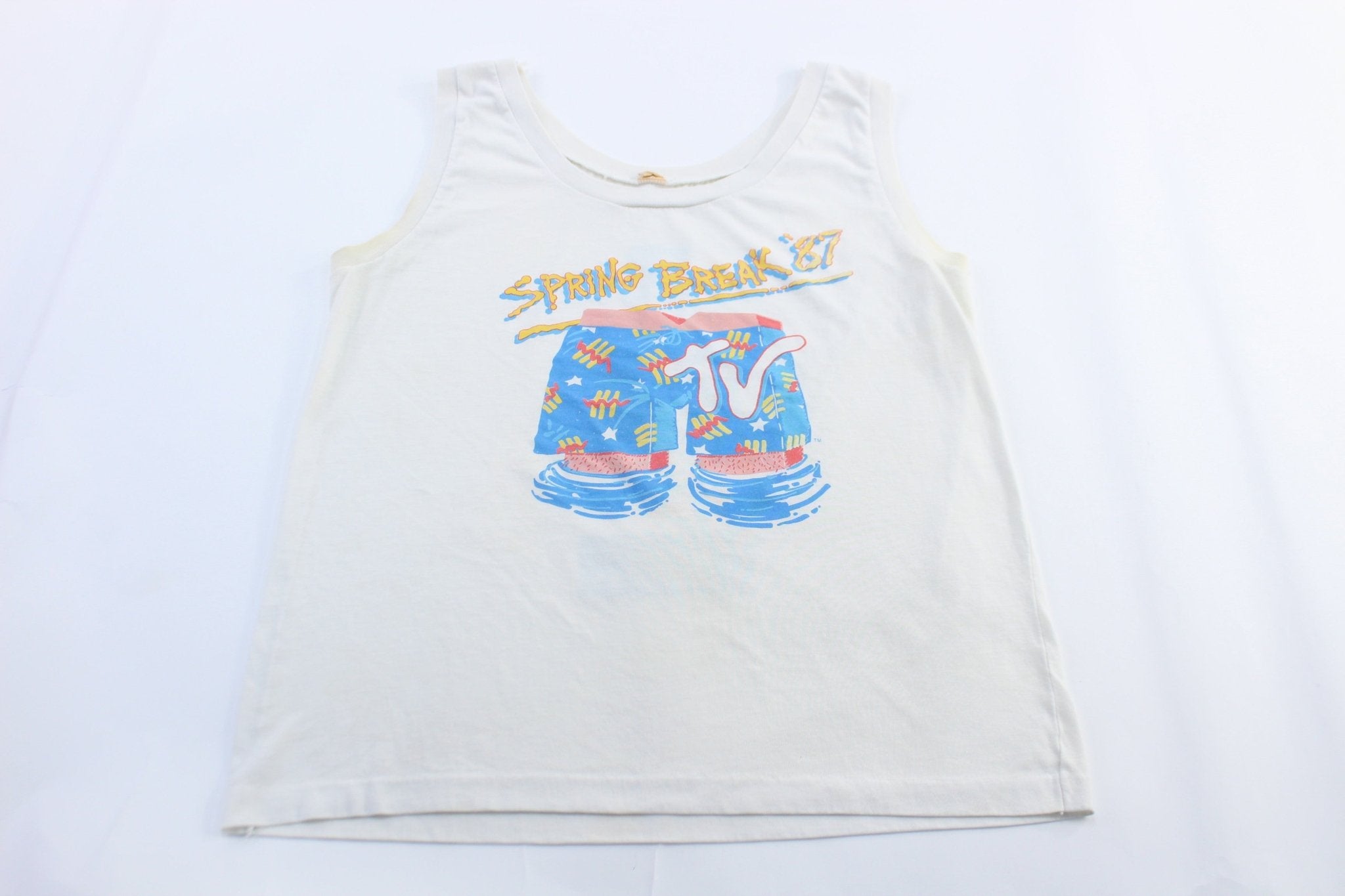 1987 MTV Spring Break Tank Top - ThriftedThreads.com