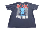 1988 ACDC Blow Up Your Video Tour T-shirt - Shirts & Tops - Thrifted Threads